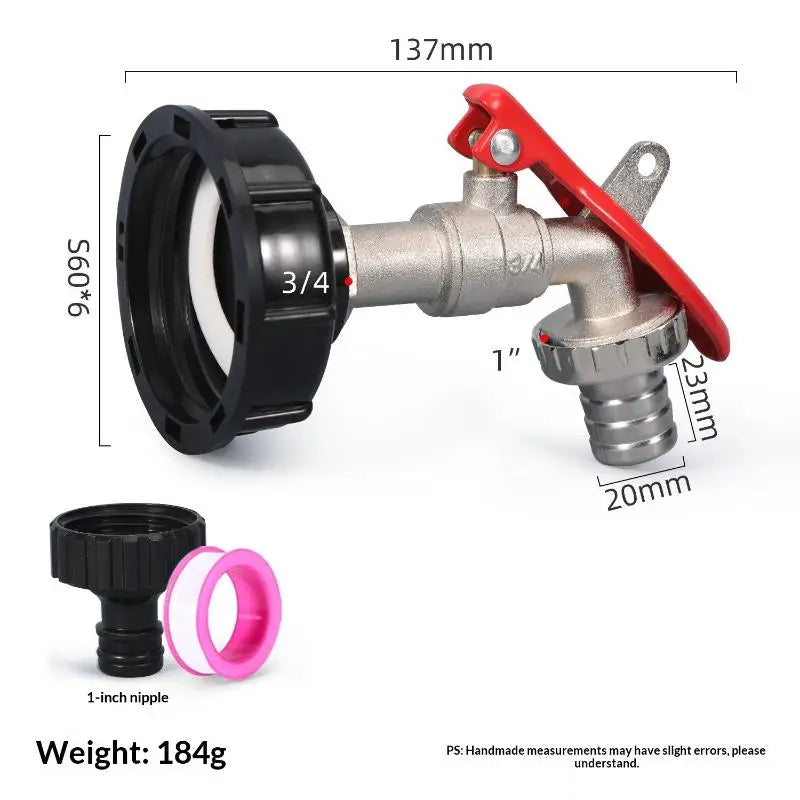 Brass IBC Tank Valve Faucet with Lock – 1/2 Inch Water Tap IBC Tank Valve Richie's A5