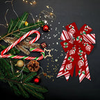 2-Roll Christmas Candy Cane Ribbon – Red & Pink Holiday Bows Holiday Craft Ribbon Richie's