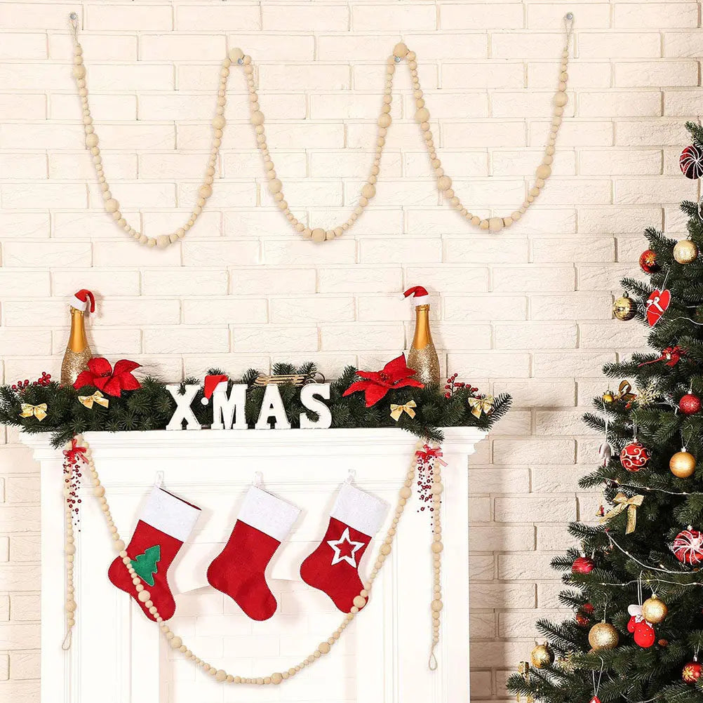 Wooden Bead Garland String Décor – Eco-Friendly Handcrafted Bead Garland Decor Richie's