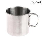 Stainless Steel Folding Camping Cup with Carabiner 250–550ML Camping Cup Richie's 500ML