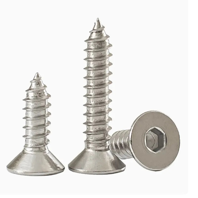 M2–M6 304 Stainless Steel Countersunk Hex Self-Tapping Screws Self-Tapping Screws Richie's