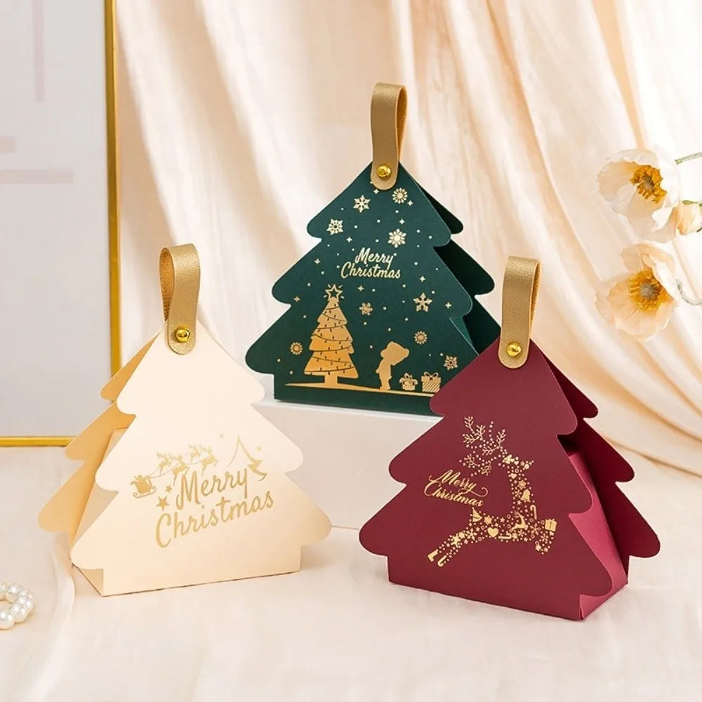 5-Pack Christmas Tree Triangle Gift Boxes with Handle Holiday Gift Box Richie's