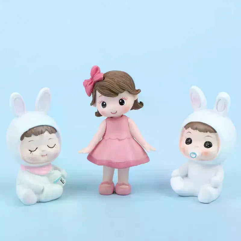 Girl Rabbit Cake Topper – Food Grade Kids Birthday Decor Cake Topper Richie's