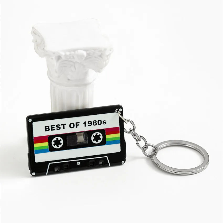 Retro Nostalgic Acrylic Keychain – Fun Gift & Bag Charm Novelty Keychain Richie's black 1pc