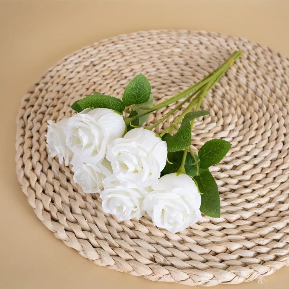 Silk Rose Artificial Bouquet – Faux Flowers for Wedding & Home Decor Artificial Flower Bouquet Richie's