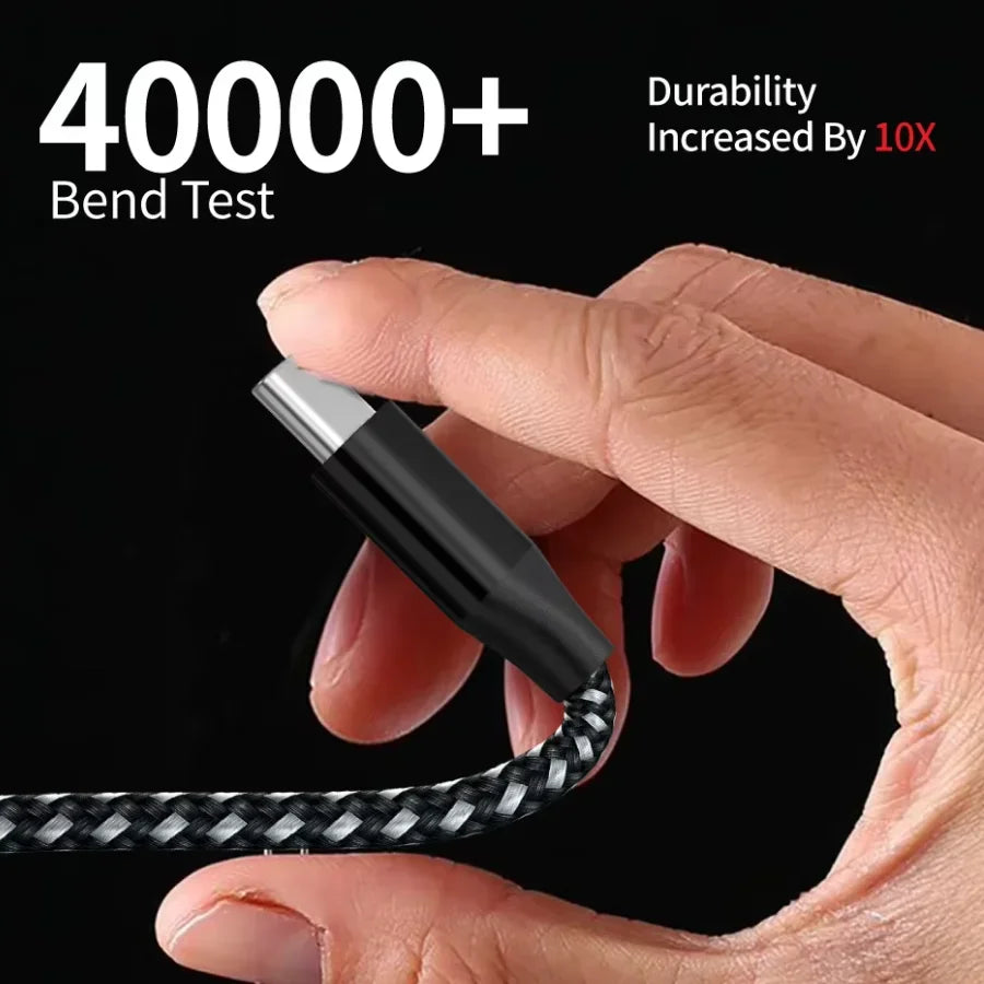 FUCHU QC3.0 USB-C Nylon Braided Fast Charging Cable 1M 2M 3M USB Charging Cable Richie's