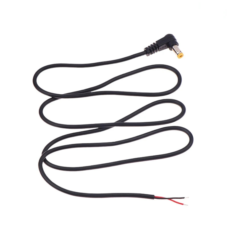 Right Angle DC Power Cable 5.5x2.1/2.5mm Male Plug Extension DC Power Cable Richie's