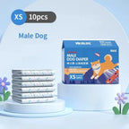 Disposable Dog Diapers Male & Female – 10 Pack Super Absorbent Dog Diapers Richie's Male XS