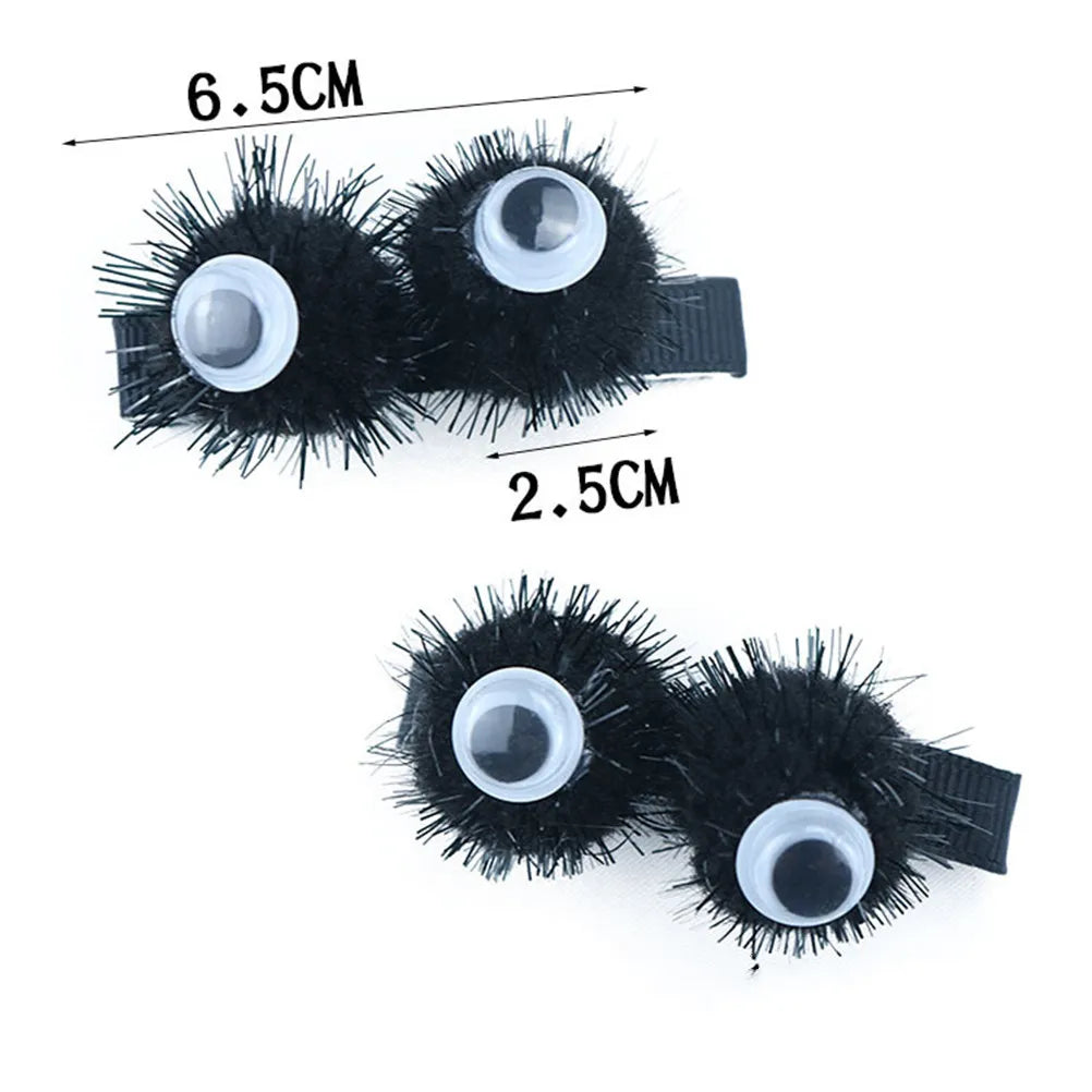 4 Pairs Halloween Eyeball Hair Clips Kids Party Hairpins Halloween Hair Clips Richie's