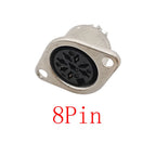 DIN 3 4 5 6 8 Pin Male Plug Female Socket Connector 2Pcs DIN Connector Richie's 8Pin-KP-2Pcs