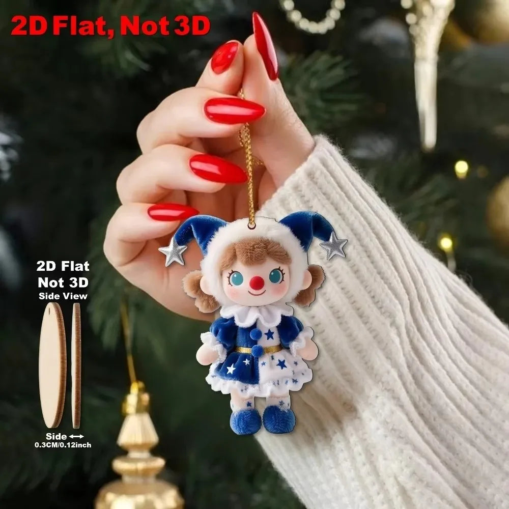 12pcs Wooden Christmas Tree Ornaments – Deep Sapphire Pendants Christmas Tree Ornaments Richie's