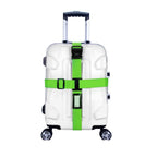 Adjustable Luggage Strap with 3-Digit Combination Lock Luggage Strap Richie's green