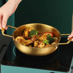 Stainless Steel Hot Pot Dual Handles – Induction Compatible Stainless Steel Pot Richie's