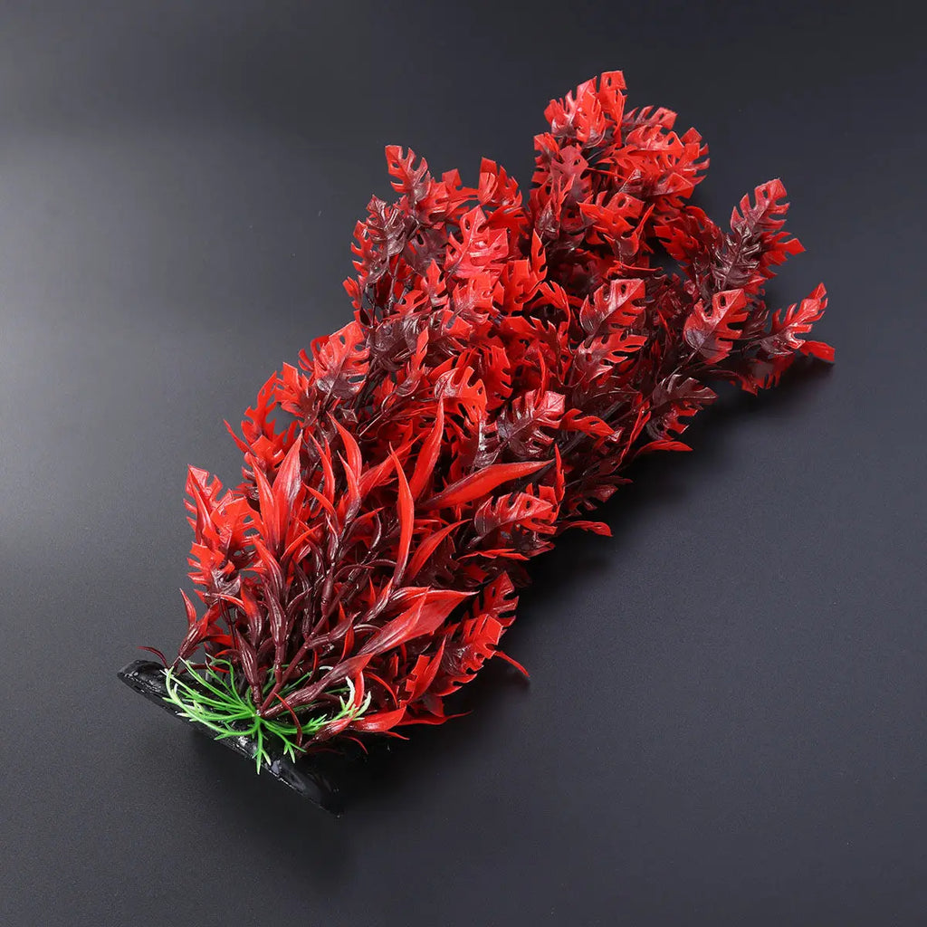 40cm Red Leaf Artificial Aquarium Plant | Realistic Fish Tank Decor Artificial Aquarium Plant Richie's