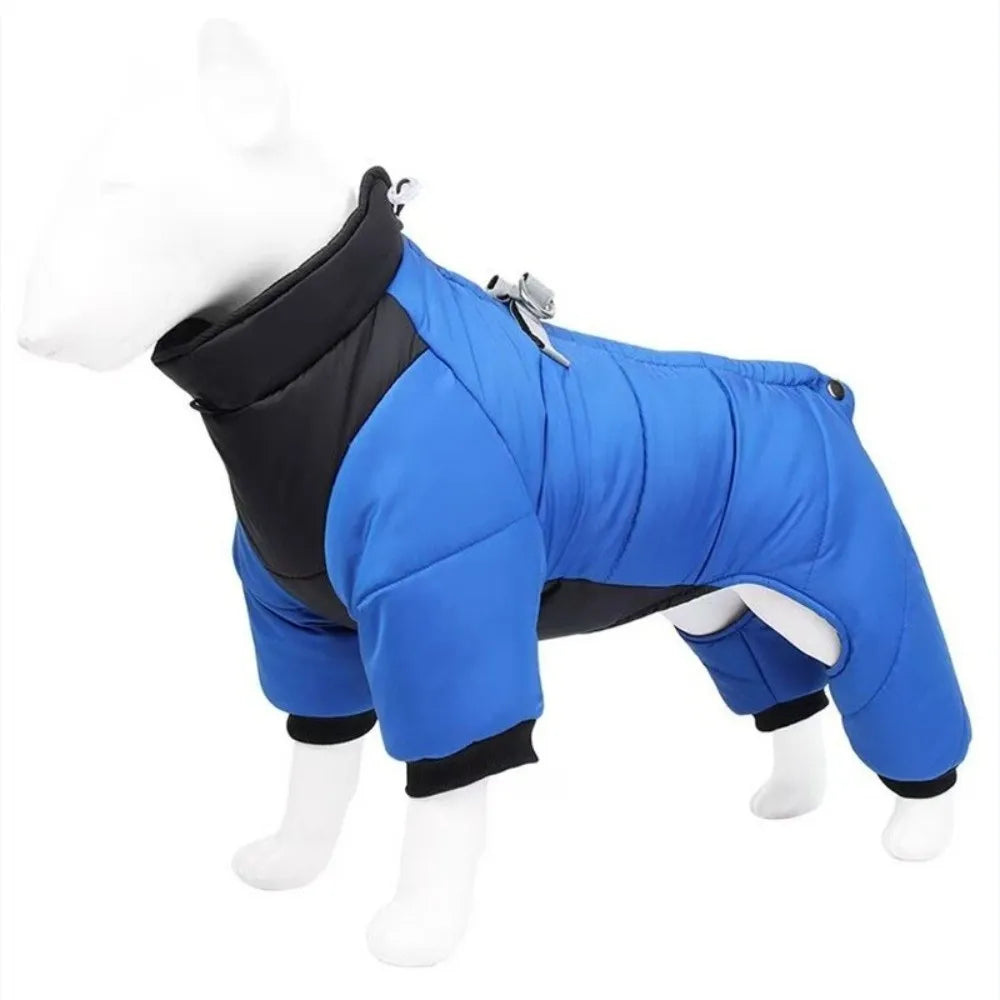 Waterproof Dog Winter Jumpsuit Coat – Small & Medium Dogs Dog Winter Coat Richie's Blue-S