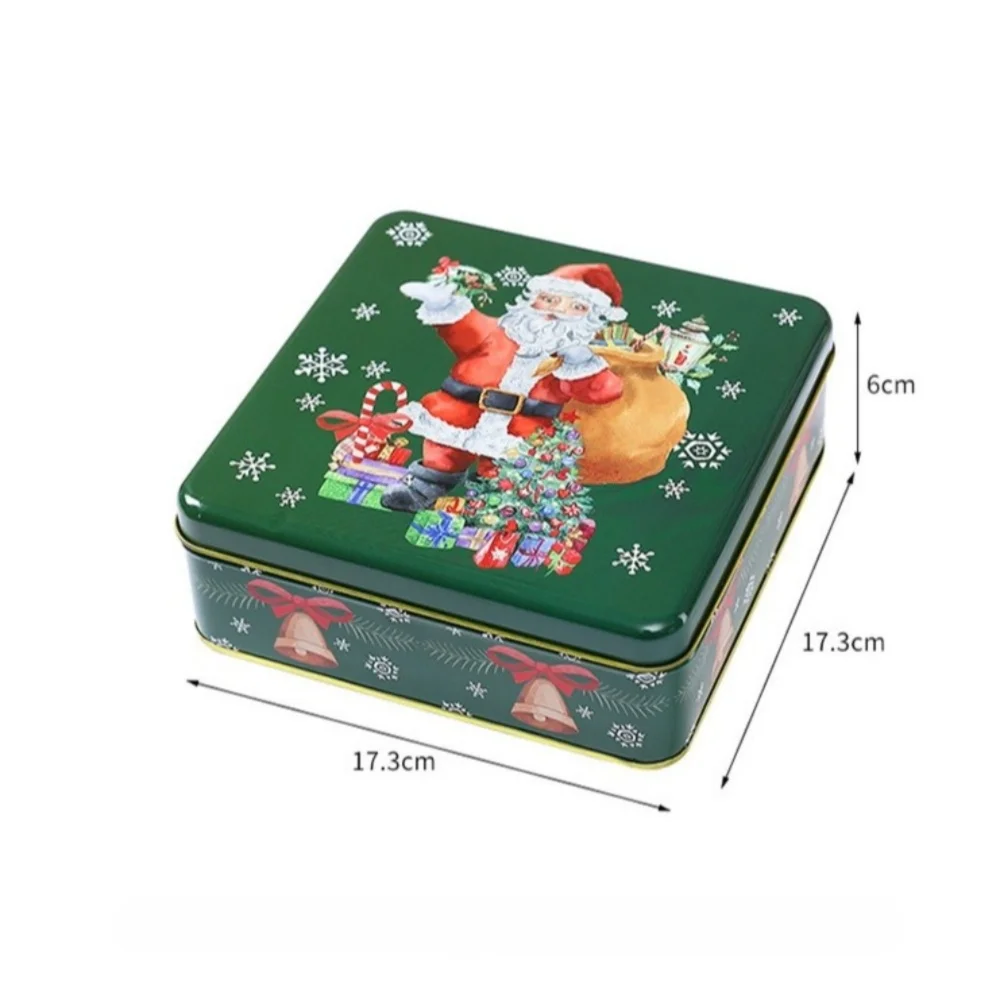 Cartoon Christmas Tinplate Candy Gift Box – Square Xmas Tin Christmas Tin Box Richie's