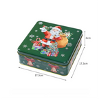 Cartoon Christmas Tinplate Candy Gift Box – Square Xmas Tin Christmas Tin Box Richie's