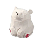 Carved Wooden Animal Figurine – Bear, Cat & Sheep Desk Decor Wooden Figurine Richie's bear 2