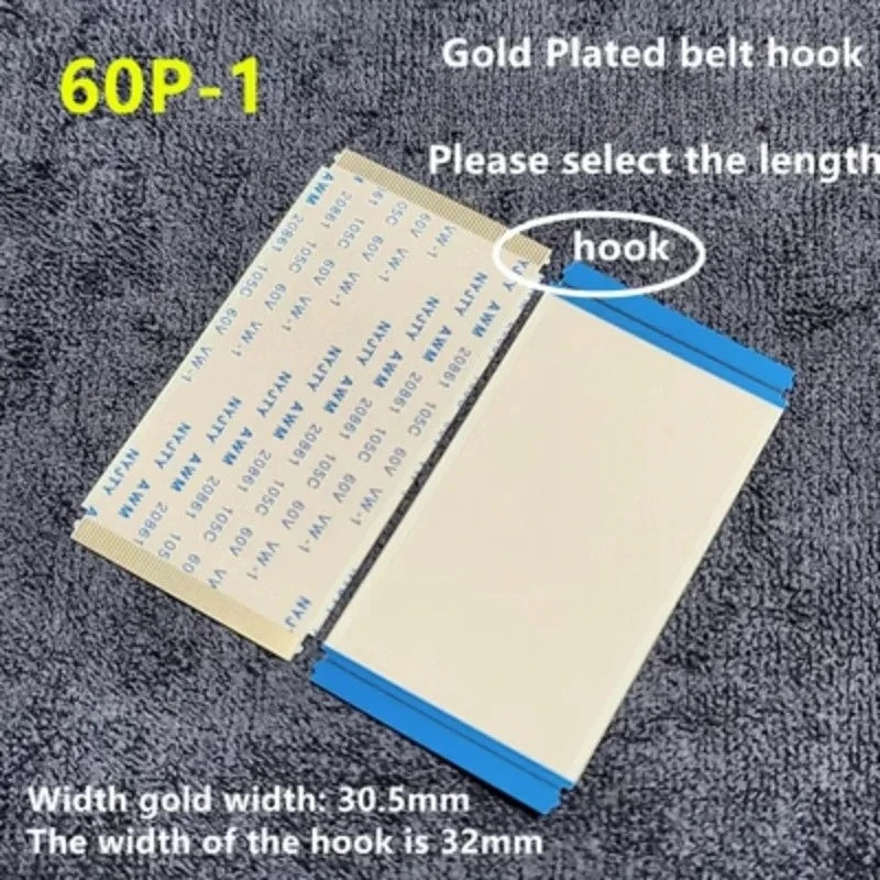 Gold-Plated FFC FPC Flat Flexible Cable 0.5mm Pitch 40P–96P Flat Flexible Cable Richie's 60P With ears 60MM