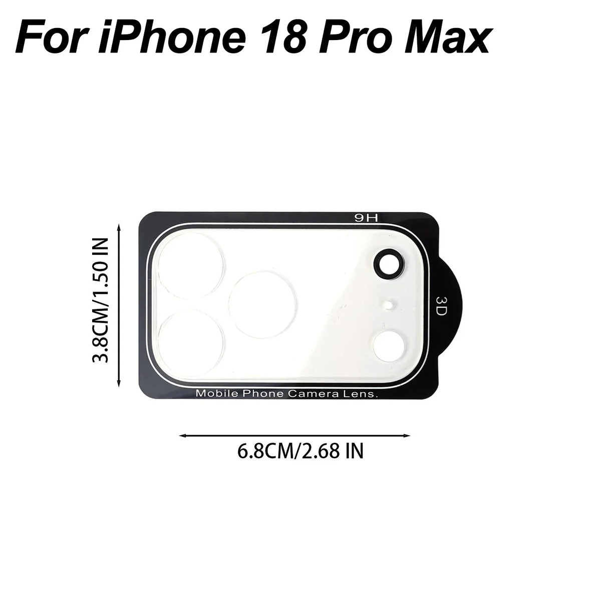 Tempered Glass Camera Lens Protector for iPhone 17 & 18 Pro Max Camera Lens Protector Richie's For iPhone 18 ProMax 1PCS