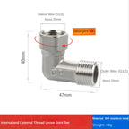 304 Stainless Steel Tee Swivel Pipe Fitting & Water Splitter 1/2" Pipe Tee Fitting Richie's 1