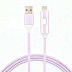 120W LED Glowing USB-A to Type-C Fast Charging Cable 1M USB Charging Cable Richie's Pink 1m