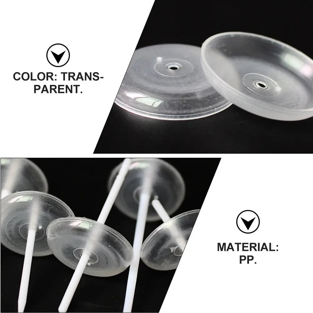 50Pcs Transparent Wax Drip Guard Cake Candle Holder Insert Trays Cake Candle Holder Richie's
