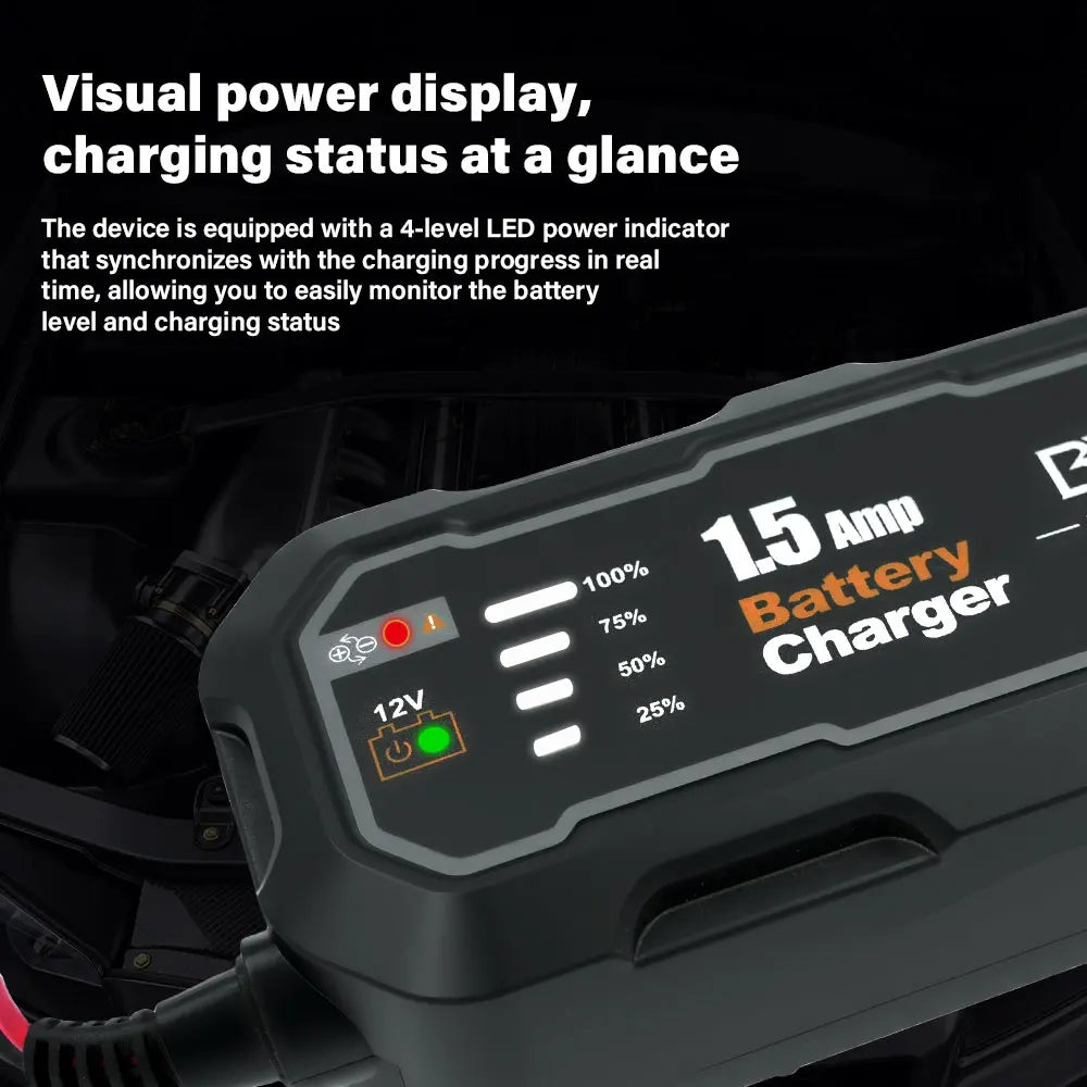 12V Auto Battery Charger & Maintainer with LED – Automotive & Marine Battery Charger Maintainer Richie's