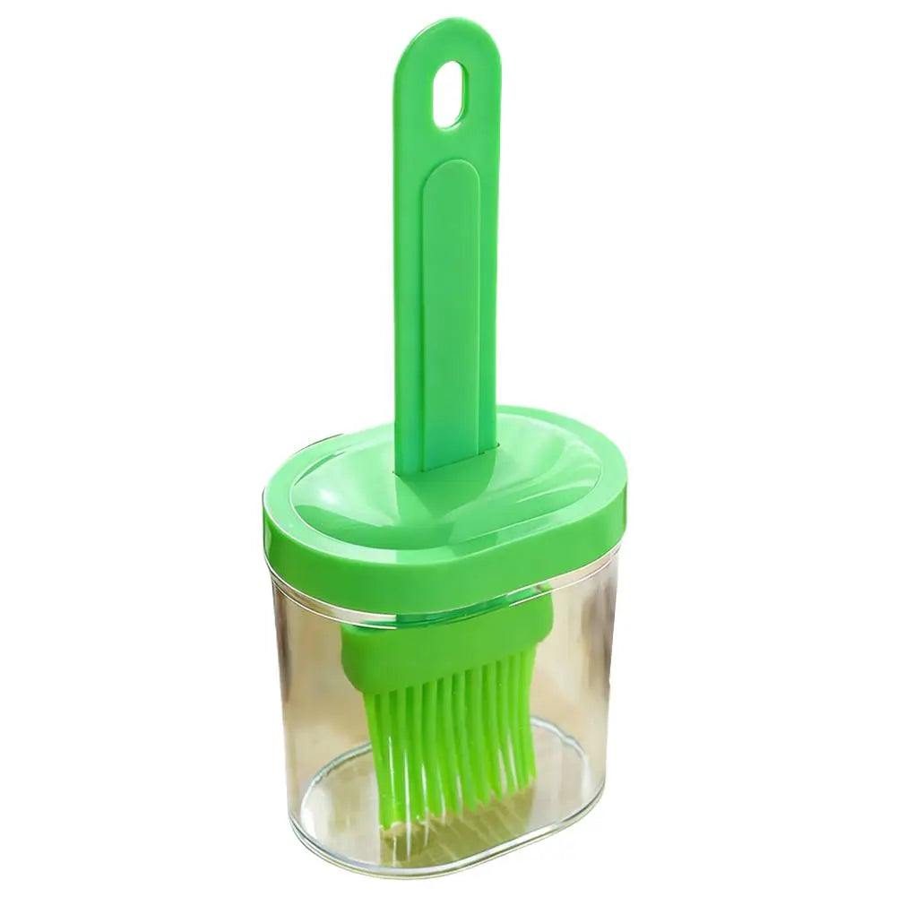 Silicone Oil Brush Dispenser Bottle for BBQ Baking & Basting Basting Brush Dispenser Richie's Green