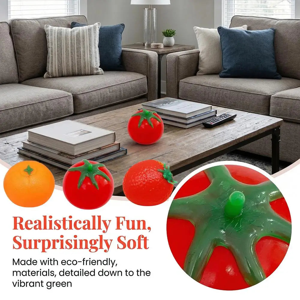 Squishy Tomato Squeeze Fidget Ball – Sensory Toy Kids Adults Fidget Squeeze Toy Richie's