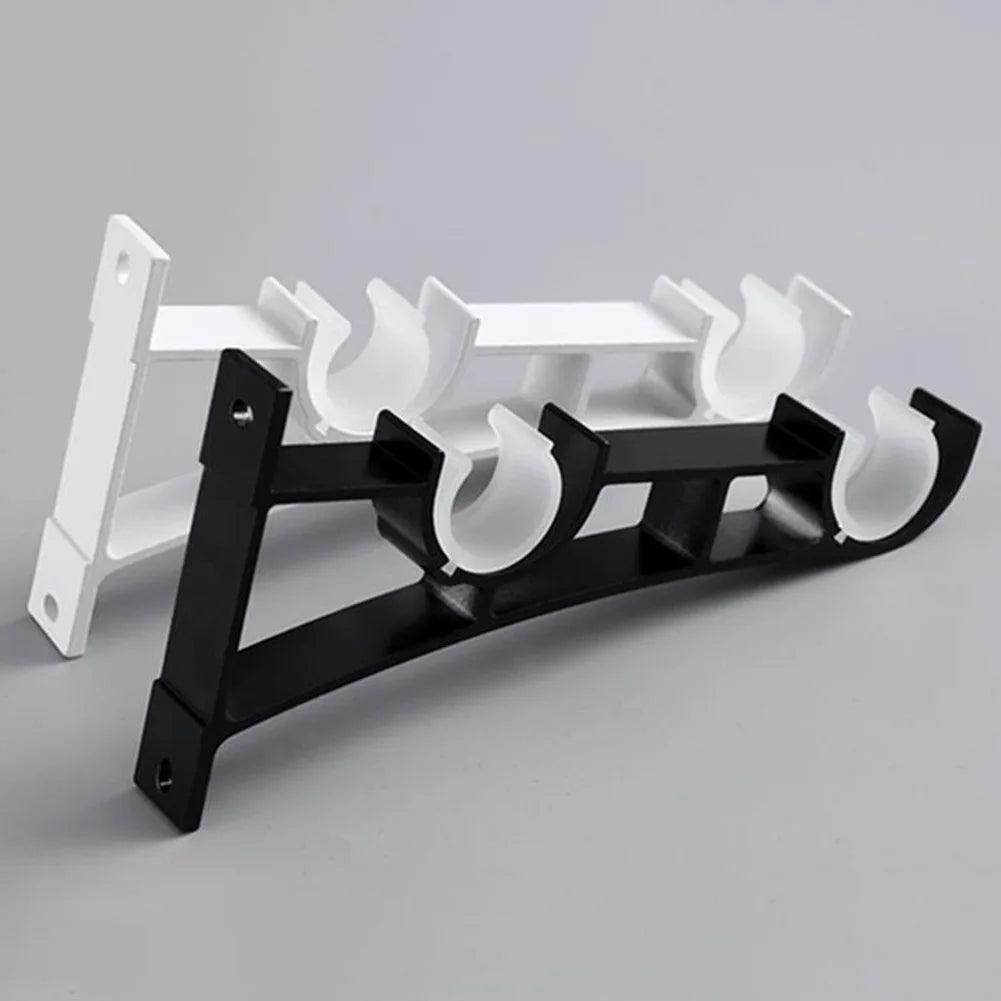 2 Pack Double Curtain Rod Brackets – Aluminum Alloy Wall Mount Curtain Rod Brackets Richie's
