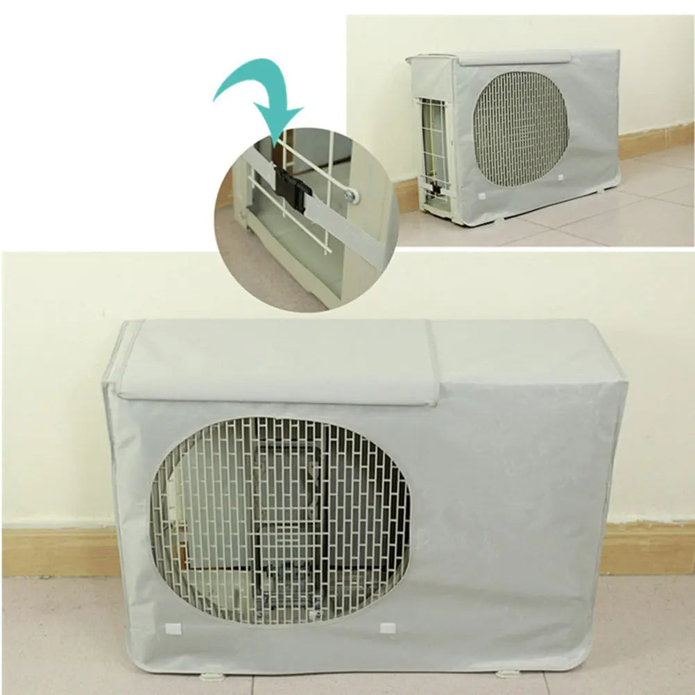 Waterproof Outdoor AC Unit Cover 78x55x28cm – Silver Grey AC Unit Cover Richie's