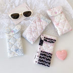 Floral Glasses Case Dustproof Button Sunglasses Storage Bag Eyewear Storage Case Richie's