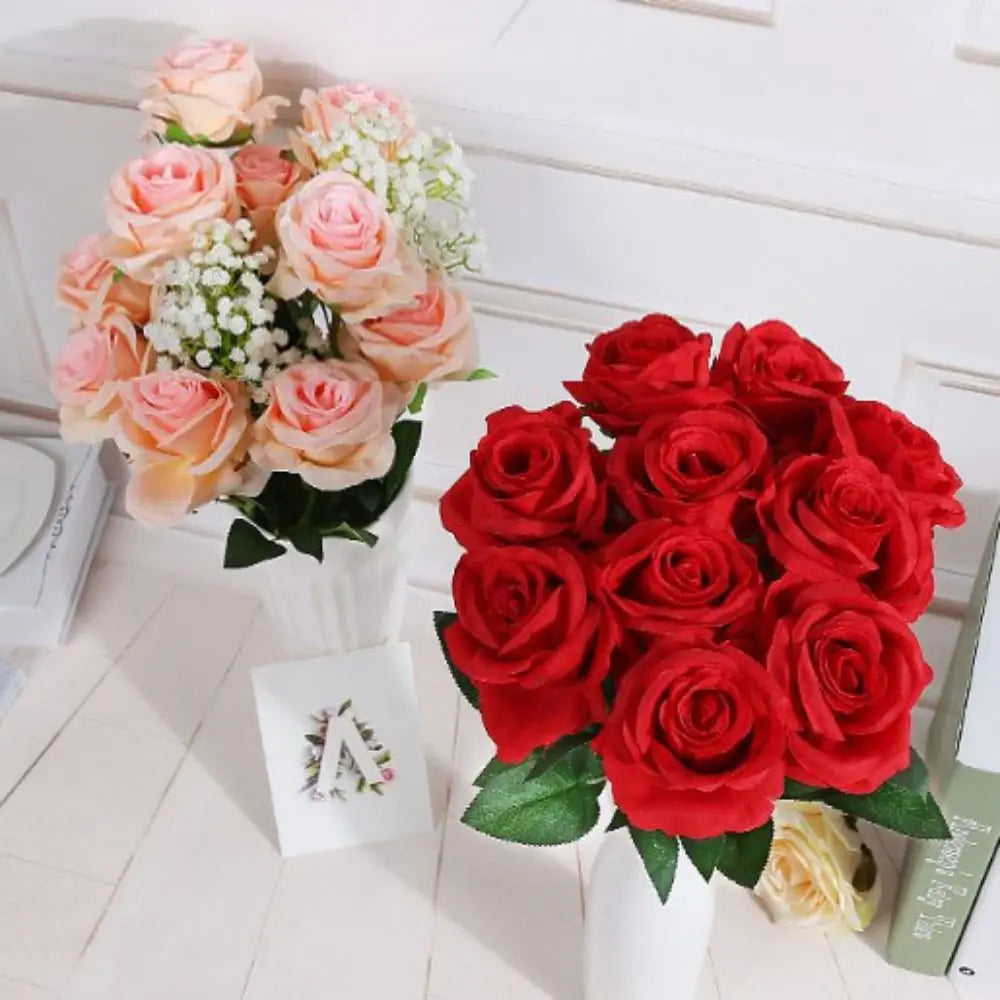 Silk Artificial Rose – 8 Colors for Party & Home Decor Artificial Silk Flowers Richie's
