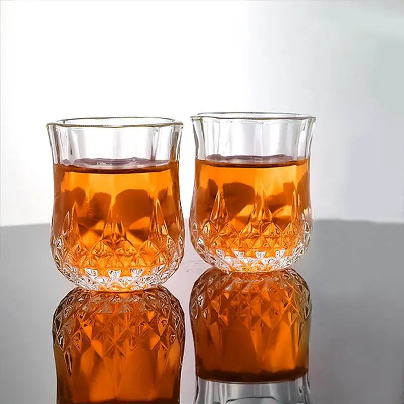 6-Piece Retro Plastic Shot Glasses 90ml Diamond Textured Cups Plastic Shot Glasses Richie's