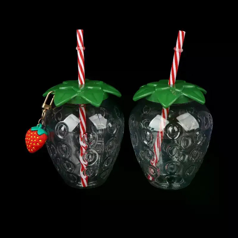 Strawberry Shaped Water Bottle with Straw – Cute Portable Cup Novelty Water Bottle Richie's