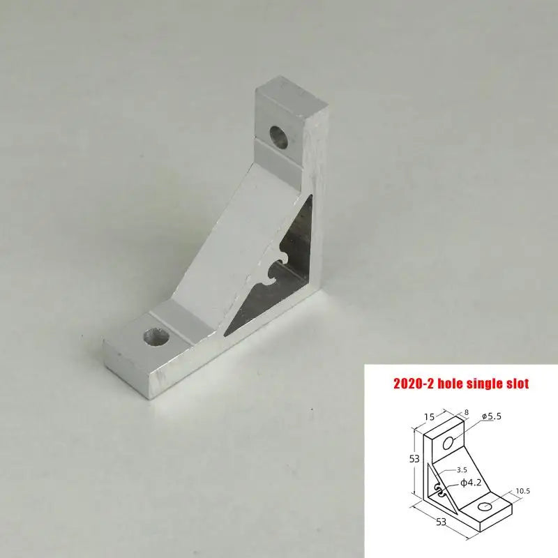 2Pcs 90° Angle Bracket for 2020–6060 Aluminum Profile DIY Frame Aluminum Corner Bracket Richie's 2020 2holes