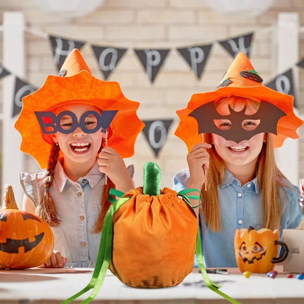 Halloween Pumpkin Candy Bag – Velvet Trick or Treat Gift Bag Halloween Candy Bag Richie's