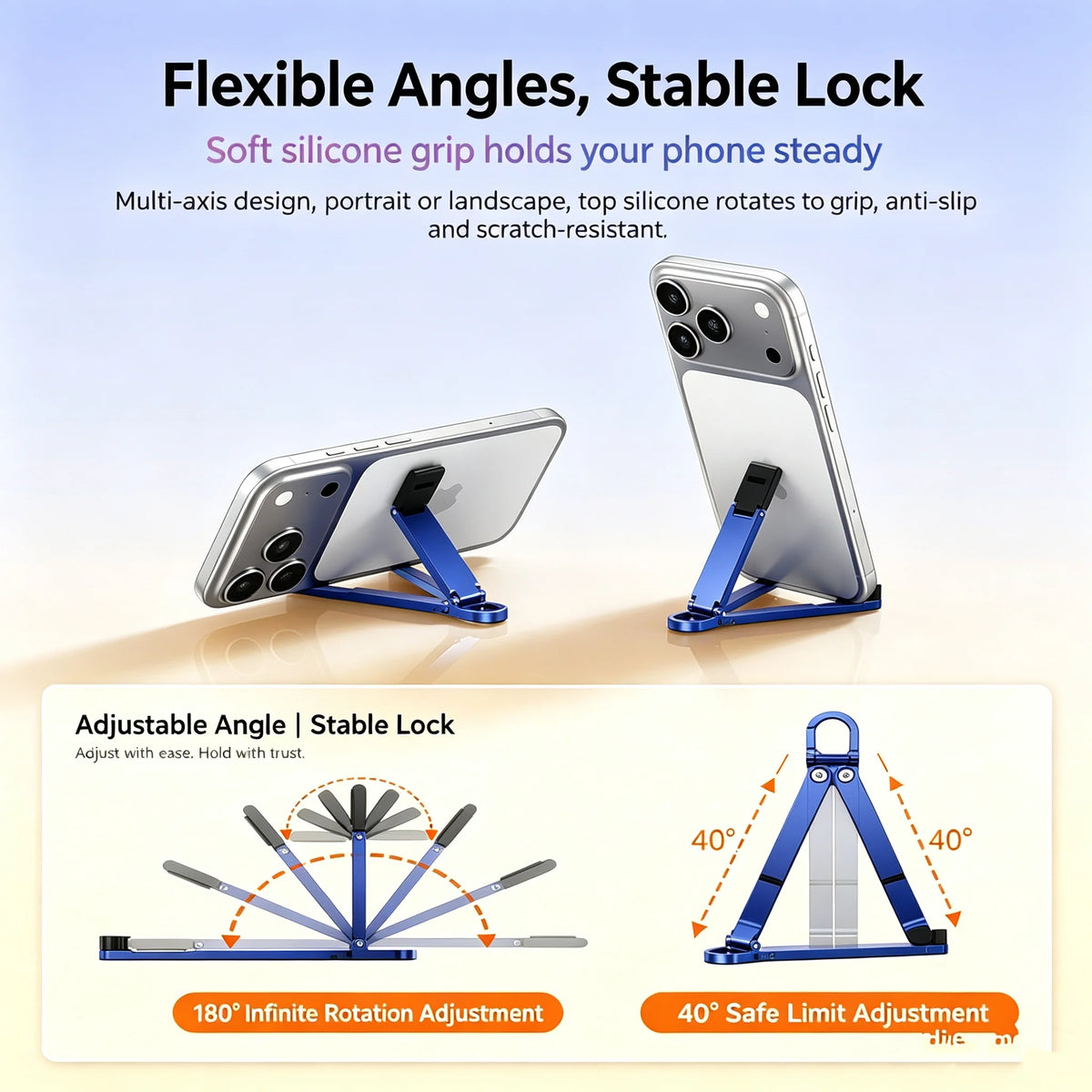 Mini Foldable Keychain Phone Stand – Multi-Angle Adjustable Phone Stand Richie's