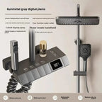 Gun Gray Brass Shower System – Piano Button Pressurized Nozzle Set Shower System Set Richie's copper-4