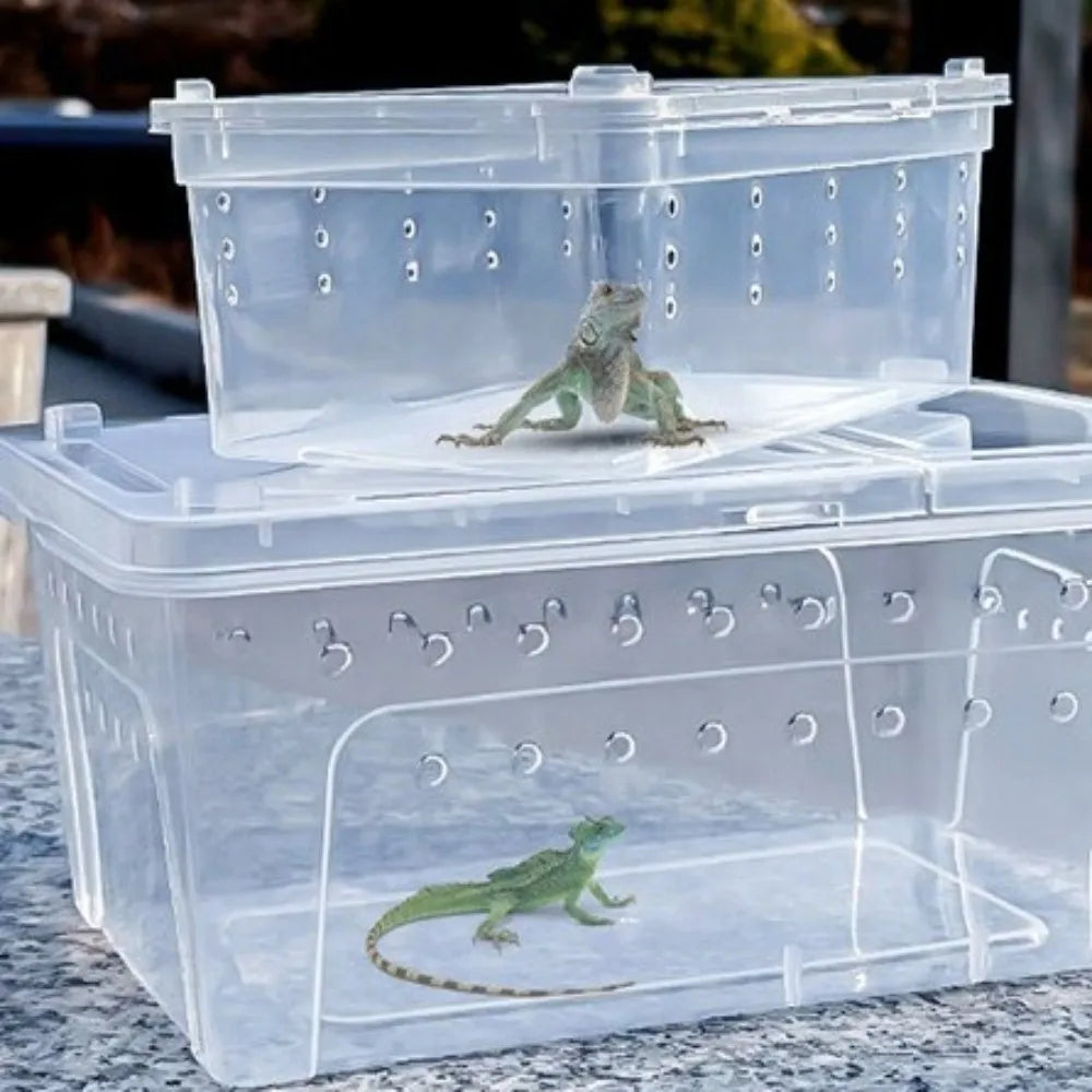Transparent Reptile Breeding Box – Ventilated Stackable Terrarium Reptile Terrarium Richie's
