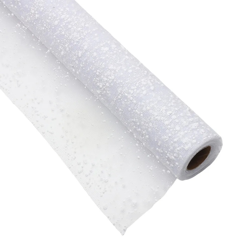 Snowflake Mesh Flower Wrapping Paper 50cm – DIY Bouquet Wrap Floral Wrapping Paper Richie's White 5x5x5cm