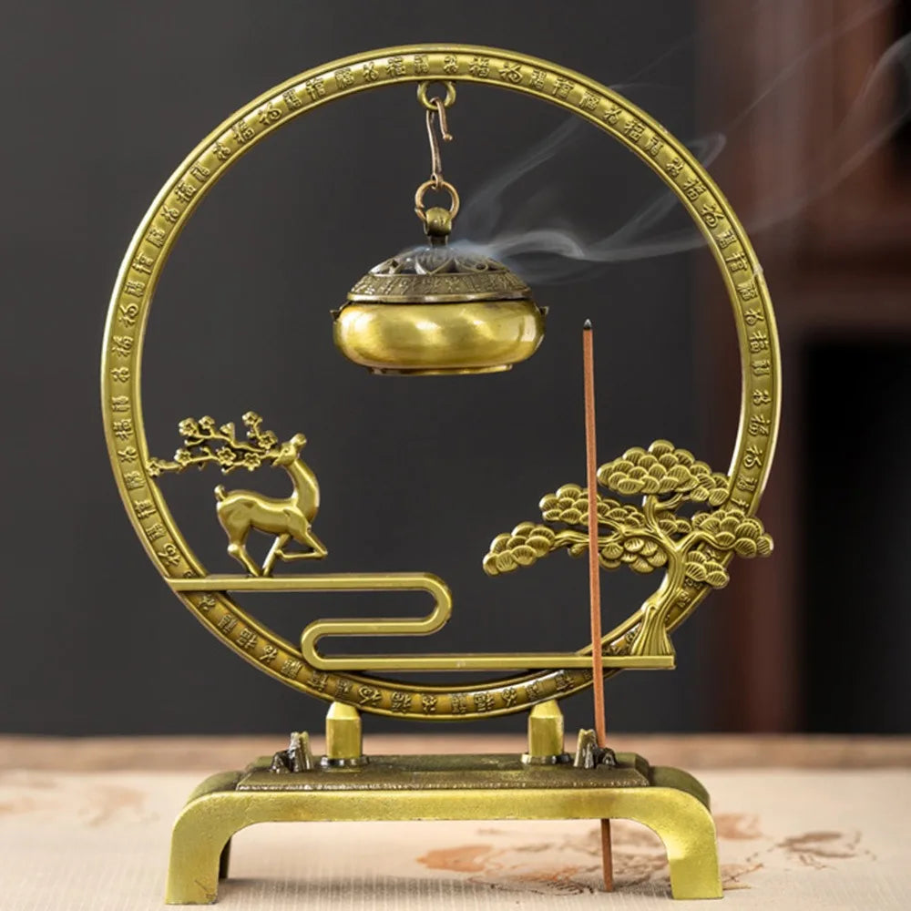 Chinese Style Zinc Alloy Hanging Incense Burner & Holder Incense Burner Richie's 1