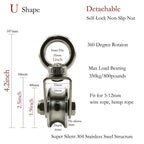 U-Type Swivel Pulley 304 Stainless Steel 350KG Heavy Duty Swivel Pulley Block Richie's