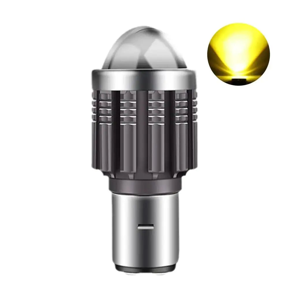 BA20D LED Motorcycle Headlight 12000LM Hi/Lo Beam 12V Fog Lamp LED Motorcycle Headlight Richie's yellow white