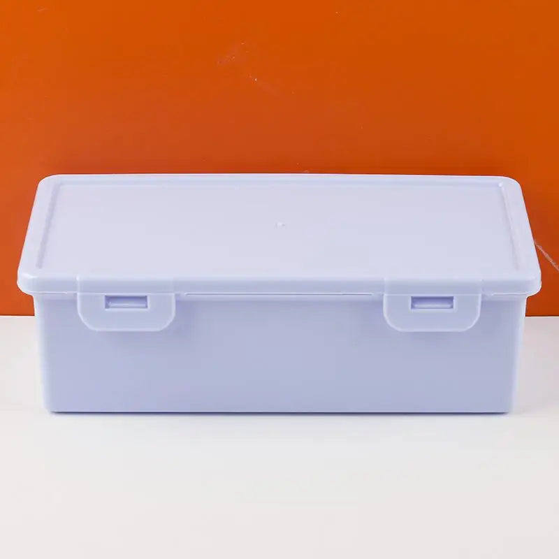 Large Capacity Plastic Pencil Box with Lid – School & Office Pencil Box Organizer Richie's Blue