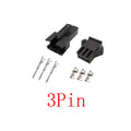 JST SM 2.54mm Connector 2–8 Pin Male Female Crimp Housing Wire Connector Housing Richie's 3Pin 10Set