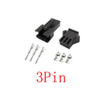 JST SM 2.54mm Connector 2–8 Pin Male Female Crimp Housing Wire Connector Housing Richie's 3Pin 10Set