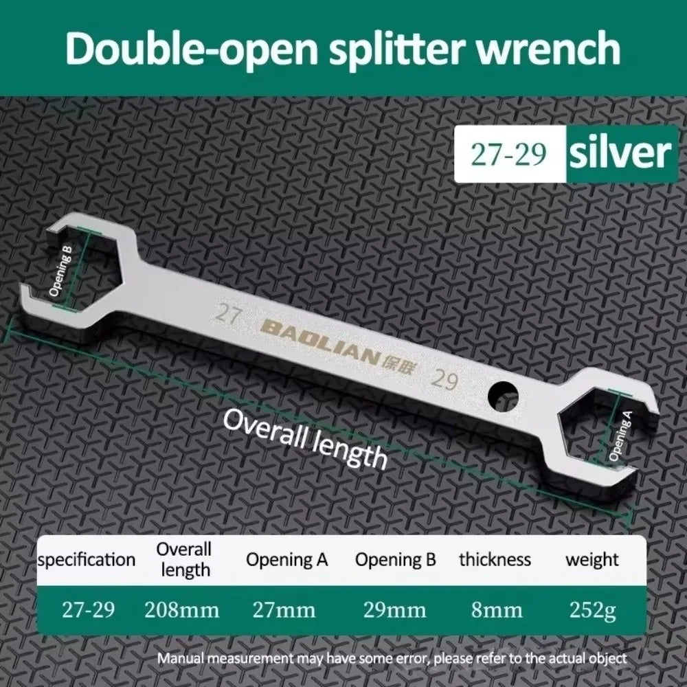 Double-Ended Manifold Valve Wrench 27/29mm 28/30mm Steel Double-Ended Wrench Richie's 27-29