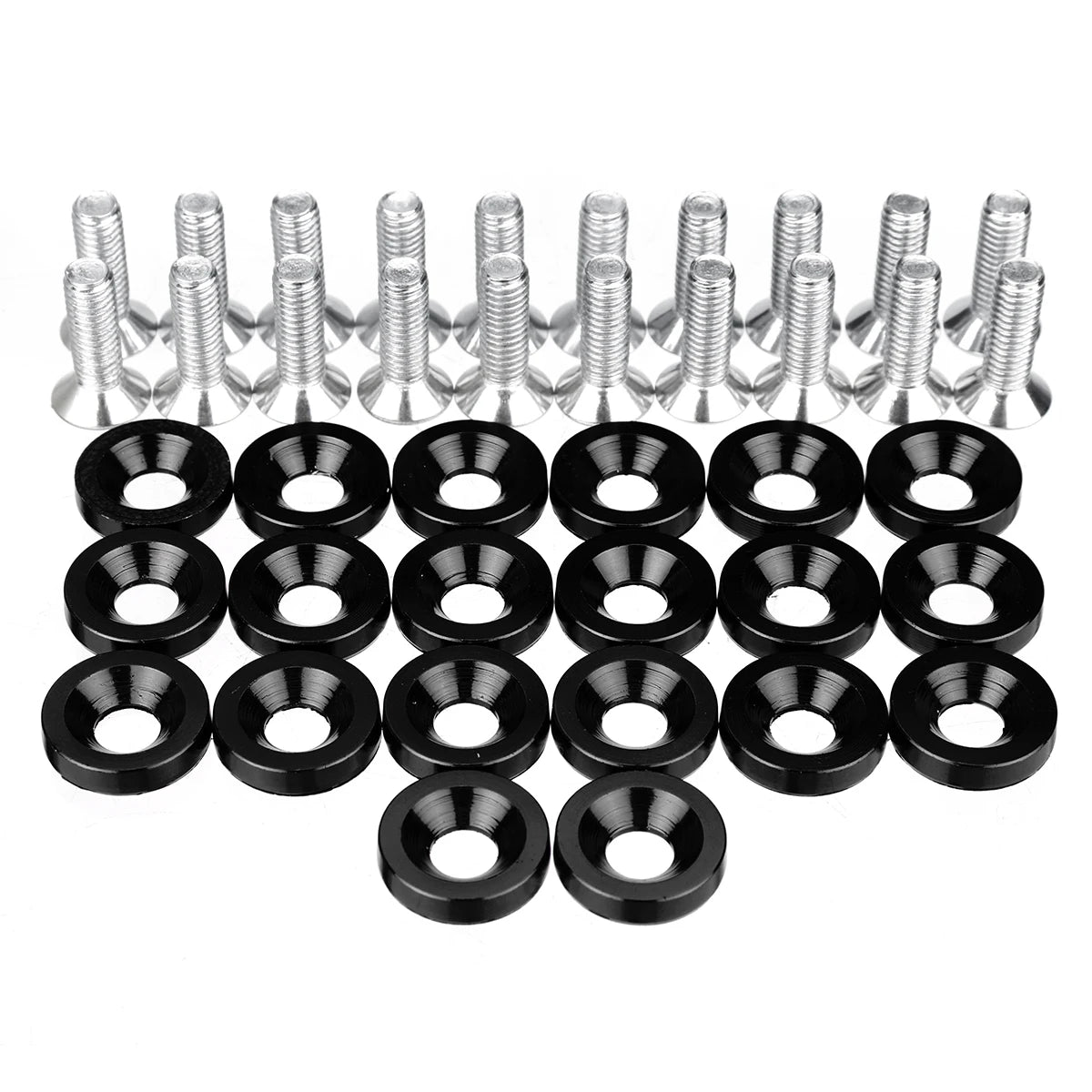 20pcs M6x15mm CNC Aluminum Fender Washer Bolt Engine Bay Kit Automotive Dress Up Bolts Richie's